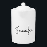 Customizable personal name, Personal name Teapot<br><div class="desc">Customizable personal name, Personal name, monogram, Jennifer, calligraphic names, initials, birthday gifts</div>