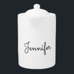 Customizable personal name, Personal name Teapot<br><div class="desc">Customizable personal name, Personal name, monogram, Jennifer, calligraphic names, initials, birthday gifts</div>