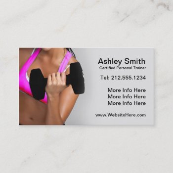 Customizable Personal Trainer Business Card by BigCity212 at Zazzle