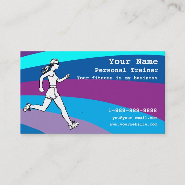 Customizable Personal Trainer Business Card (Front)