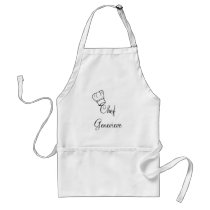 Customizable personalize apron with chef hat Customizable personalize apron with chef hat