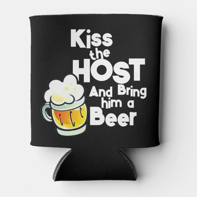 Customizable Personalized Beer Lovers Quote Can Cooler (Front)