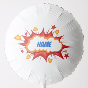 Customizable personalized comic explosion balloon