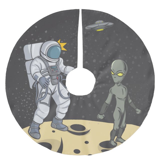 Customizable, Personalized, Custom Gift, Gift Idea Brushed Polyester Tree Skirt (Front)