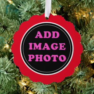 Customizable Personalized Image Photo Ornament Card