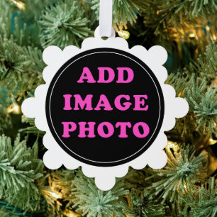 Customizable Personalized Image Photo Ornament Card