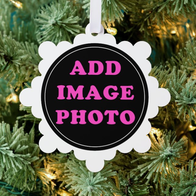 Customizable Personalized Image Photo Ornament Card (Insitu (Tree))
