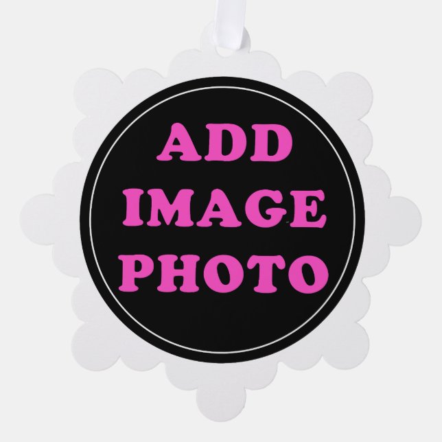 Customizable Personalized Image Photo Ornament Card (Front)