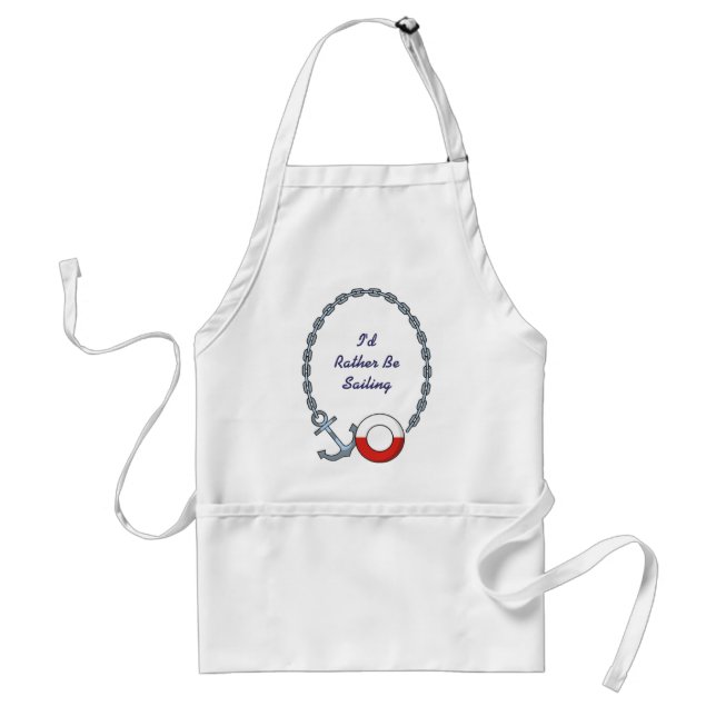 Customizable, Personalized Nautical Design Aprons (Front)