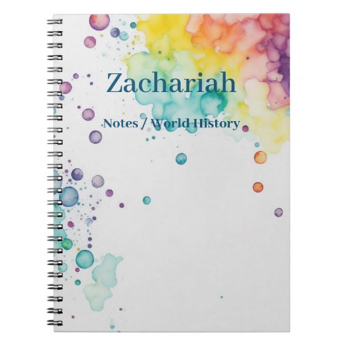 Customizable Personalized Notebook For Class