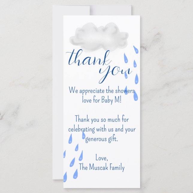 Customizable, Personalized Thank You Card (Front)