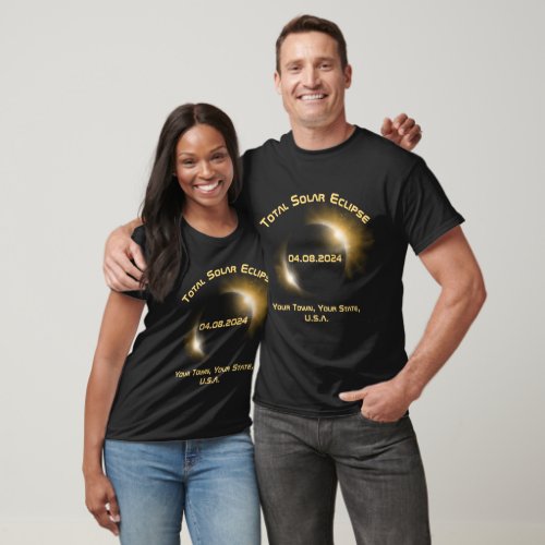 Customizable Personalized TOTAL SOLAR ECLIPSE  T_Shirt