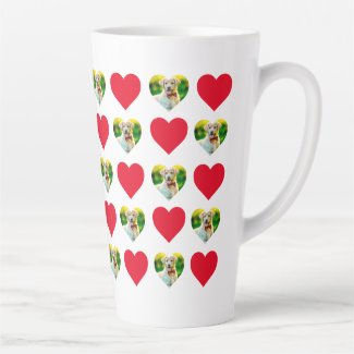 Customizable Pet and Hearts Pattern 
