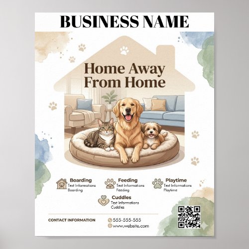 Customizable Pet Boarding and Dog Daycare Poster