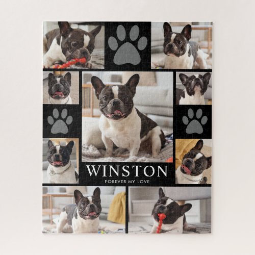 Customizable Pet Dog Memorial Photo Keepsake Jigsaw Puzzle