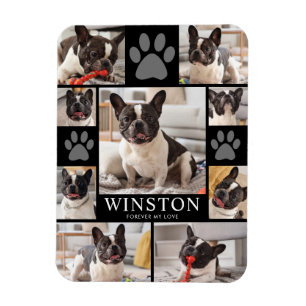 Customizable Pet Dog Memorial Photo Keepsake Magnet