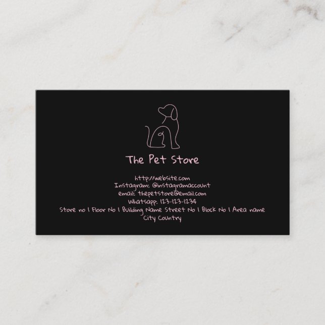 Customizable Pet/ Dog themed Business card (Front)