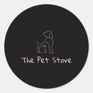 Customizable Pet/ Dog themed Classic Round Sticker