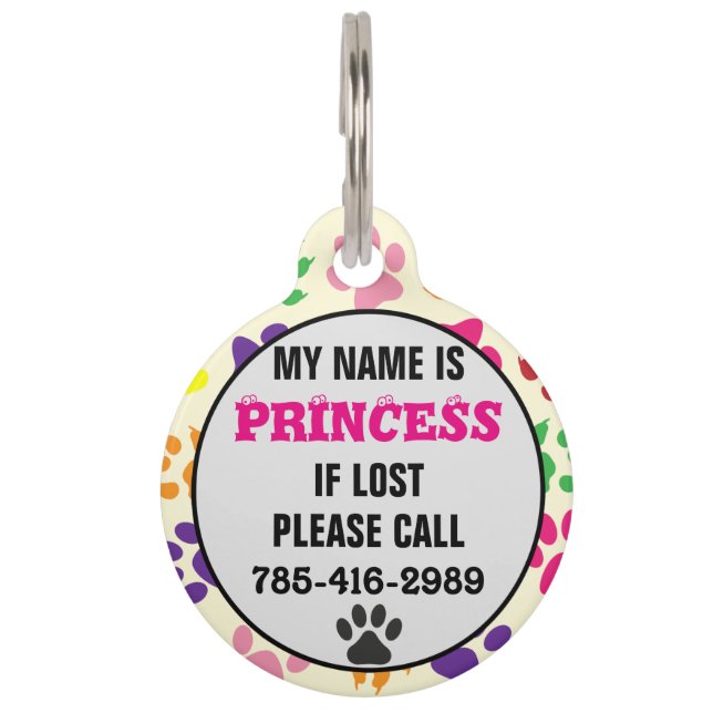 Customizable Pet ID Tag (Front)