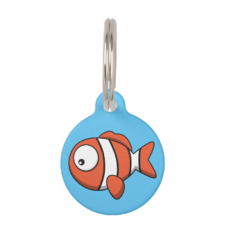 Customizable Pet ID Tag - Fish Design.