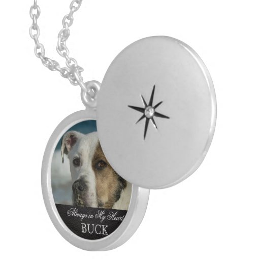 Customizable Pet Memorial Photo Keepsake Locket Necklace | Zazzle