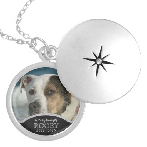 Customizable Pet Memorial Photo Keepsake Locket Necklace