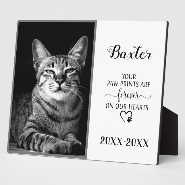 Customizable Pet Memorial Photo Plaque (Side)