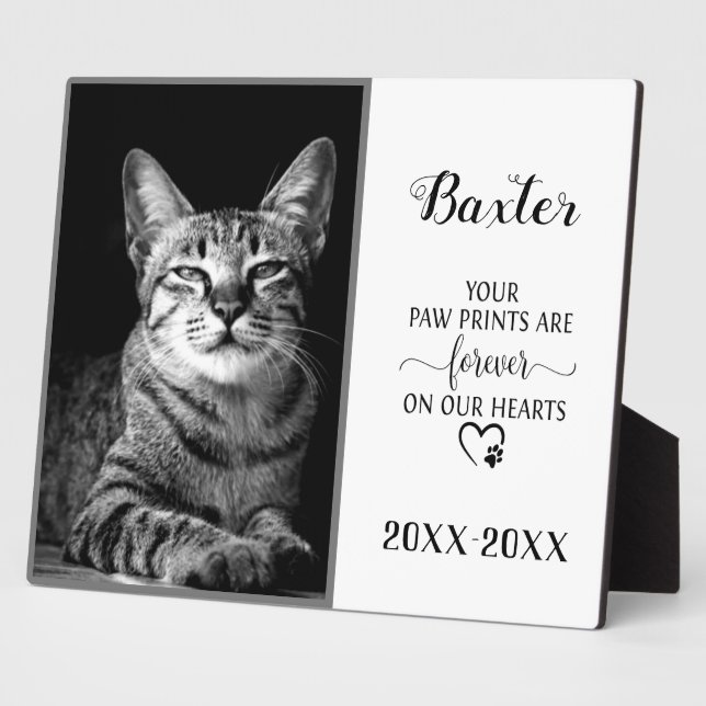 Customizable Pet Memorial Photo Plaque (Side)