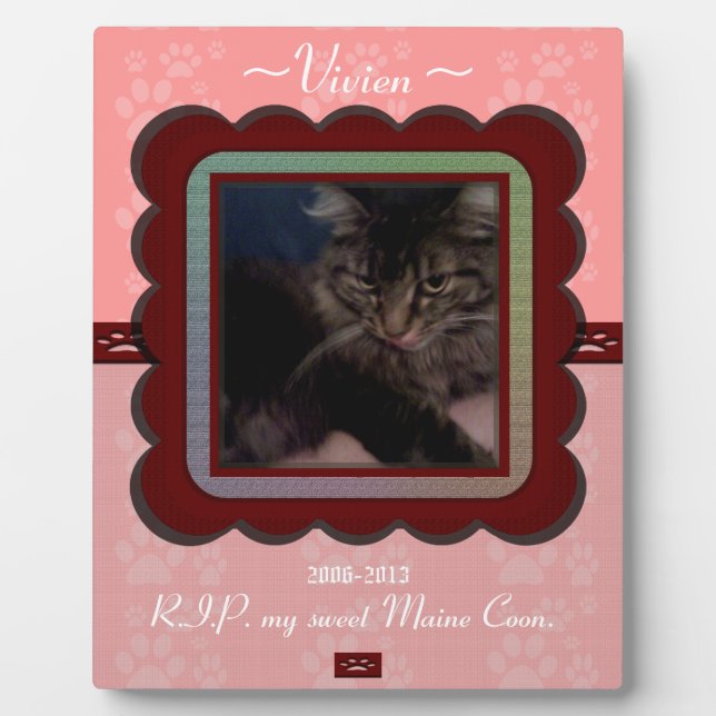 Customizable Pet Memorial  Plaque (Front)