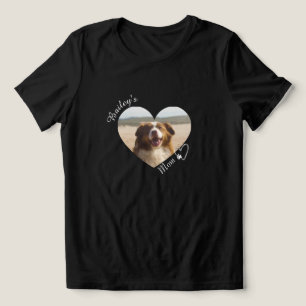 Customizable Pet Mom Heart-Shaped Photo Template Tri-Blend Shirt
