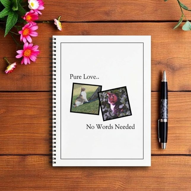 Customizable Pet Notebook (Fully customizable spiral notebook with photos for pet lovers)