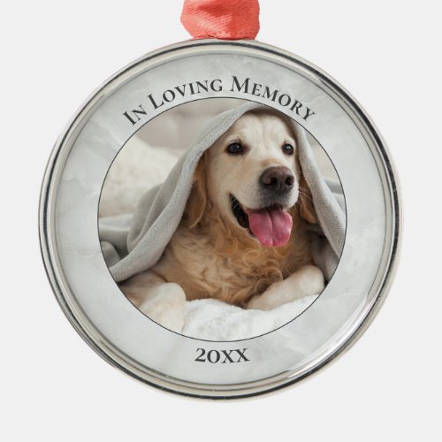 Customizable PET PHOTO MEMORIAL Metal Ornament