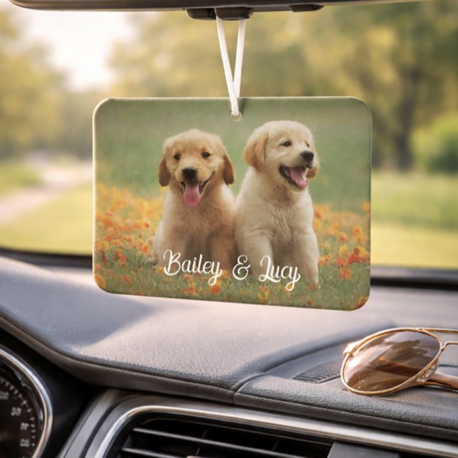 Customizable Pet Photo With Customizable Name Text Air Freshener (Creator Uploaded)