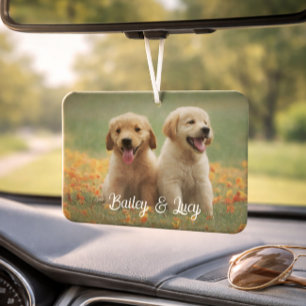 Customizable Pet Photo With Customizable Name Text Air Freshener