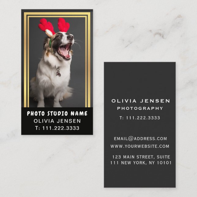 Customizable Pet Photography business card (Front/Back)