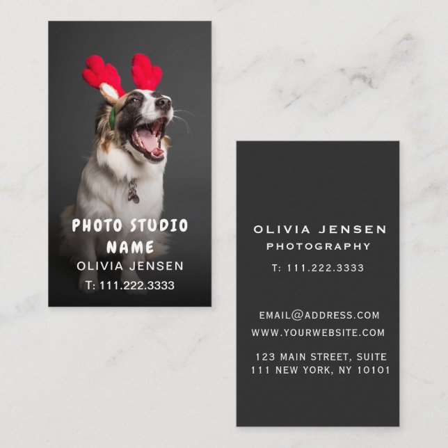 Customizable Pet Photography business card (Front/Back)