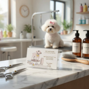 Customizable pet shop business card