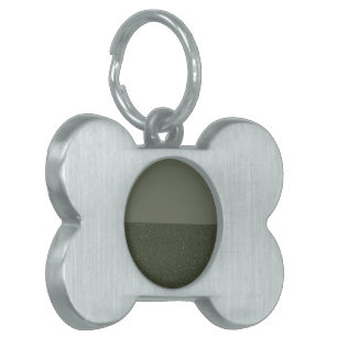 Customizable Pet Tag – Horizontal Moss Split