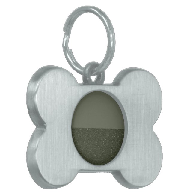 Customizable Pet Tag – Horizontal Moss Split (Front Left)