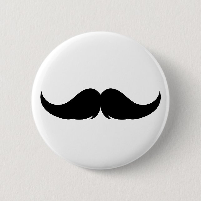 Customizable Petite Handlebar Moustache Button (Front)
