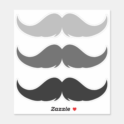 Customizable Petite Handlebar Moustache Sticker