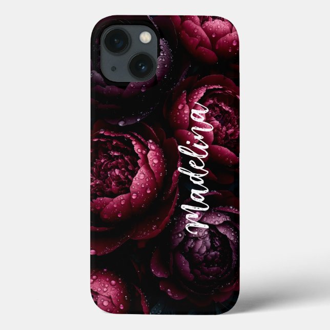 Customizable phone case single color add your name (Back)