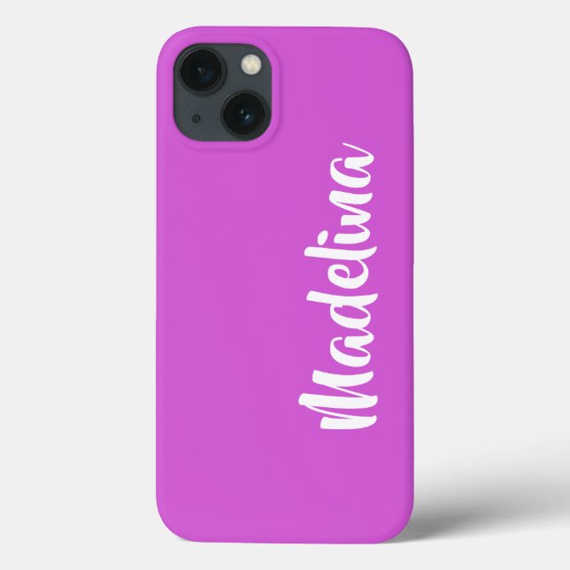 Customizable phone case single color add your name (Back)