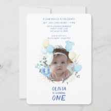 Customizable photo - 1st Birthday