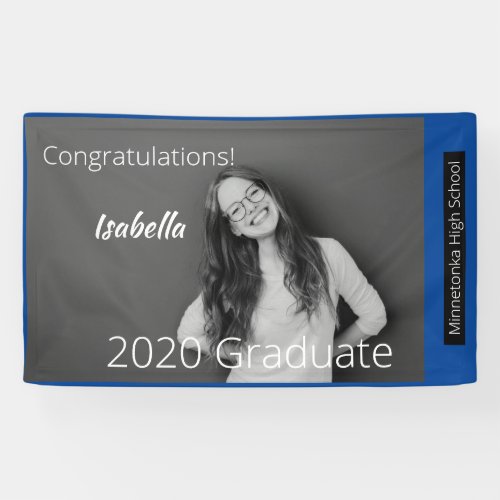 Customizable Photo 2020 Graduation Vinyl Banner