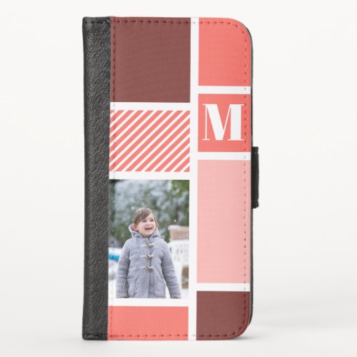 Customizable Photo and Monogram iPhone X Wallet Case