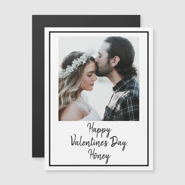 Customizable Photo and Text Valentine's Day Card (Front/Back)