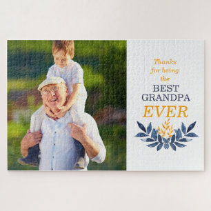 Customizable Photo Best Grandpa Jigsaw Puzzle