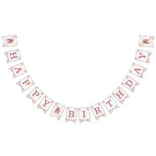 Customizable Photo Birthday Party Bunting Flags