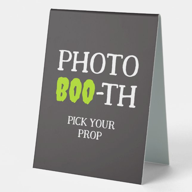 Customizable Photo BOO-th Table Tent (Front)